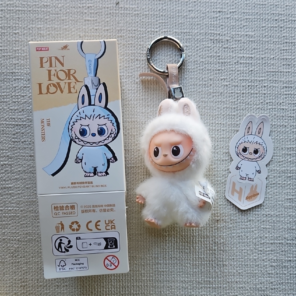 Cute White Bunny Keychain